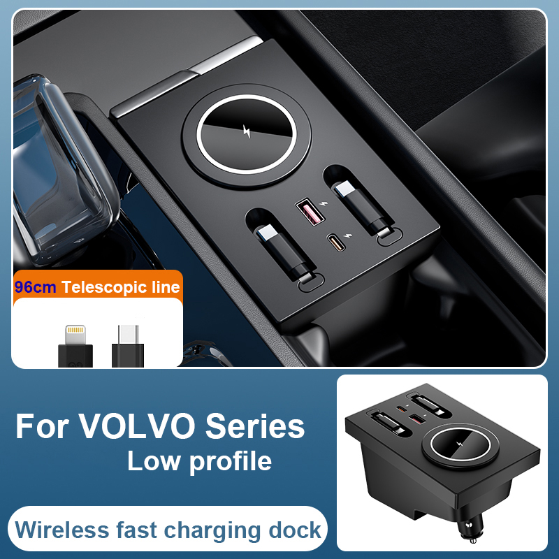 Usb C Docking Hub - Magnetic Adsorption Wireless Charging Holder for