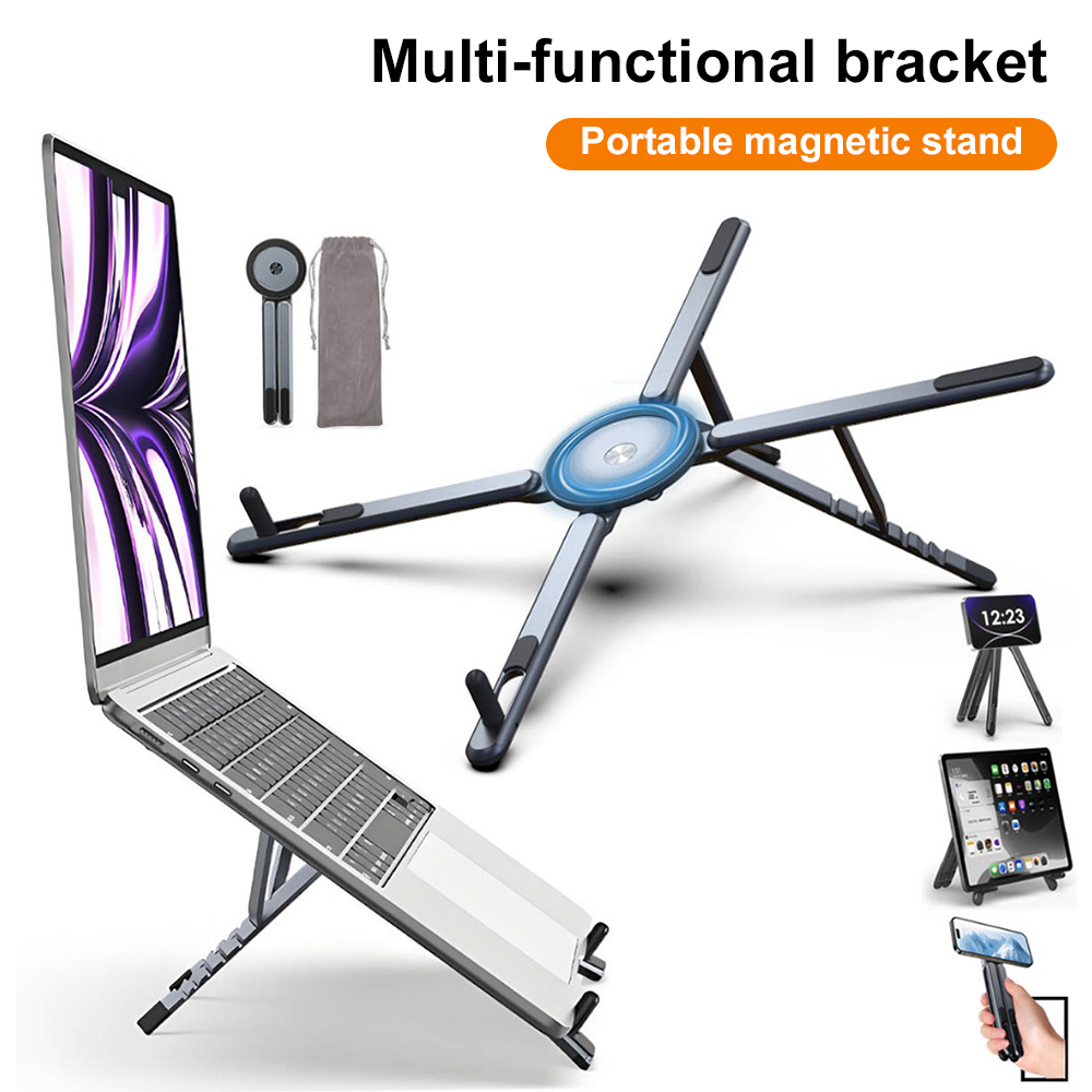 Laptop Extra Accessories - Portable Magnetic Phone Holder & Selfie