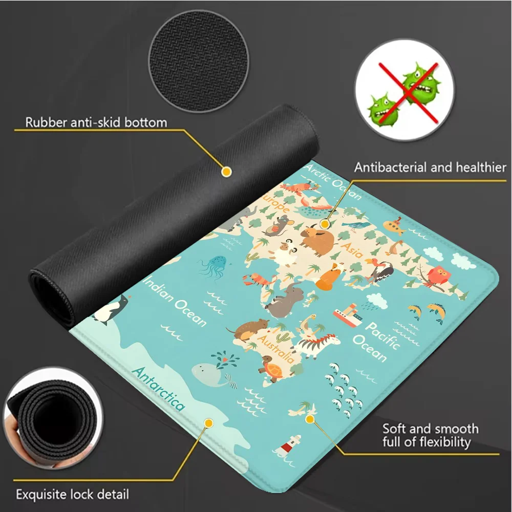 World Map Gaming Mouse Pad Ani - Laptop Accessories World ulasan dan harga