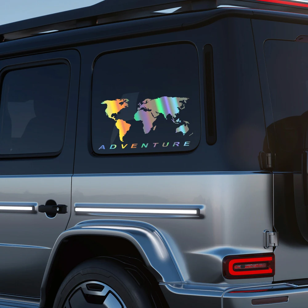 World Map Adventure Car Sticke - Laptop Accessories World ulasan dan harga