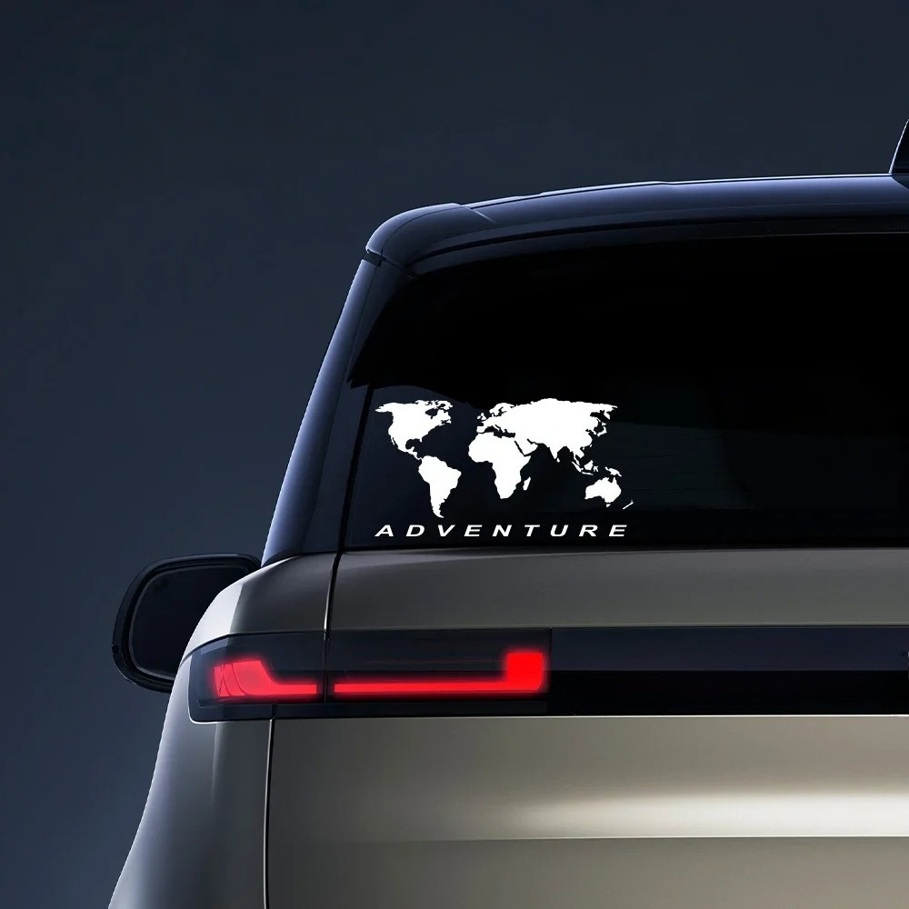 World Map Adventure Car Sticke - Laptop Accessories World ulasan dan harga