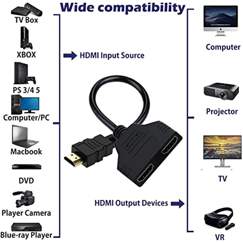 1080P 1 In 2 Out HDMI-compatib - Xbox Laptop Accessories ulasan dan harga