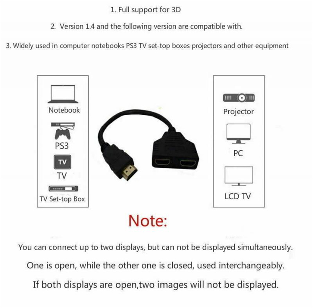 1080P 1 In 2 Out HDMI-compatib - Xbox Laptop Accessories ulasan dan harga