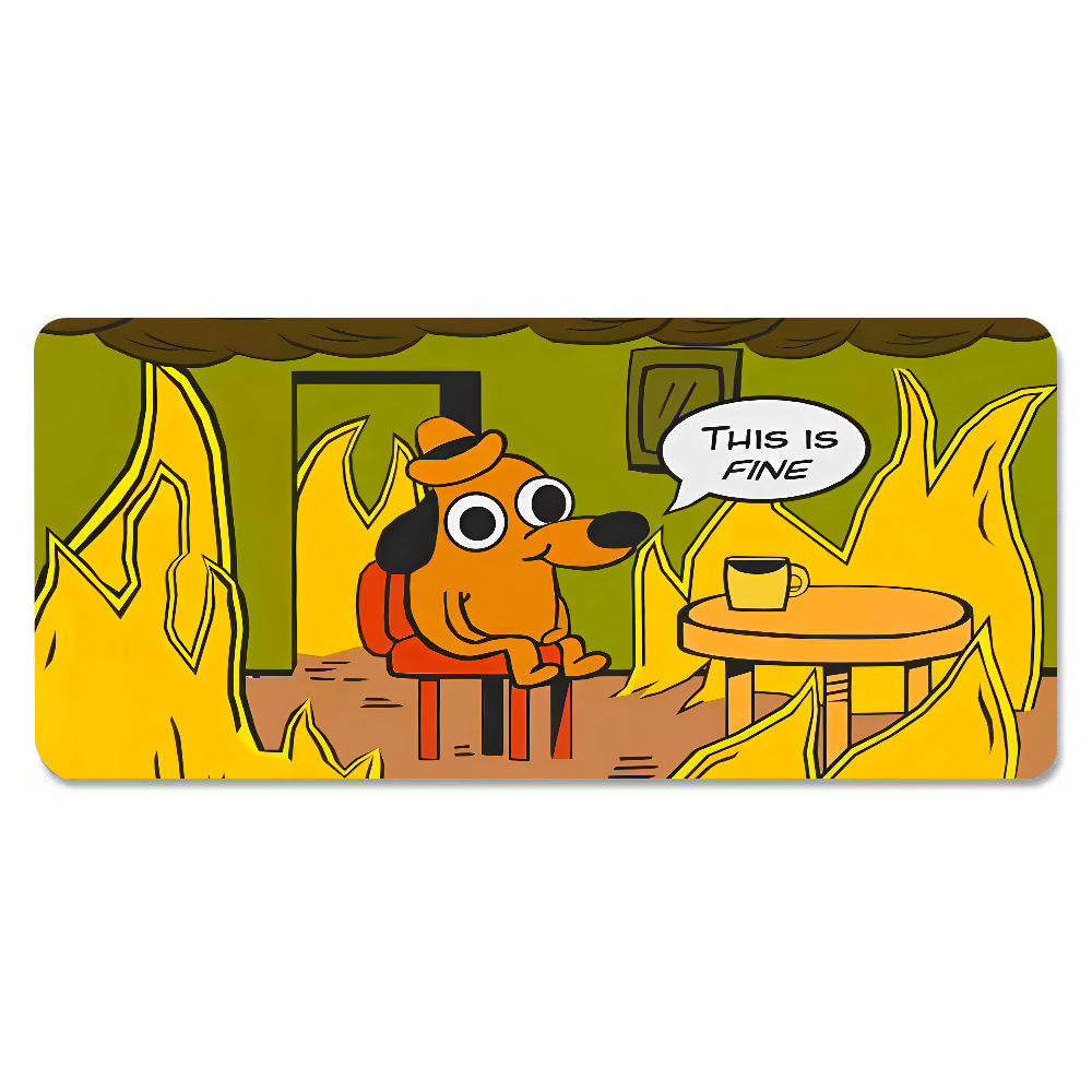 This Is Fine Dog Dachshund Mou - Laptop Extra Accessories ulasan dan harga