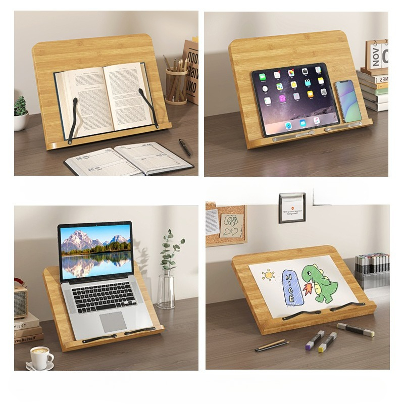 Wooden Reading Book Stand, Mul - Laptop Extra Accessories ulasan dan harga