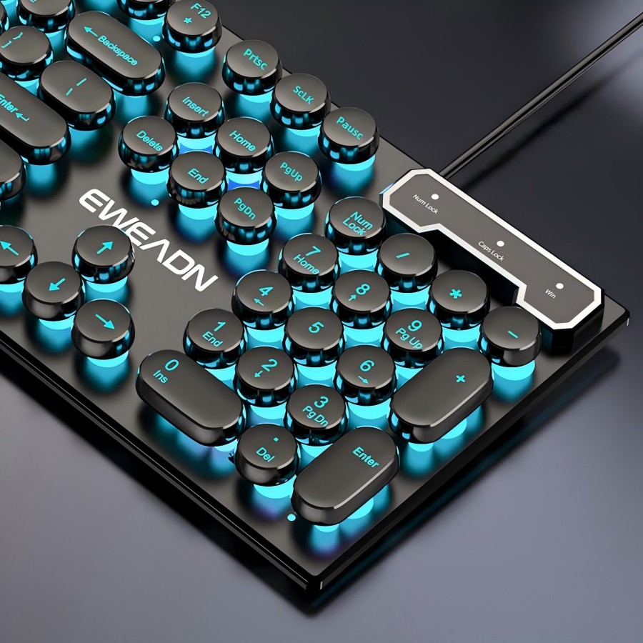 EWEADN Typewriter Gaming Keybo - Laptop Extra Accessories ulasan dan harga