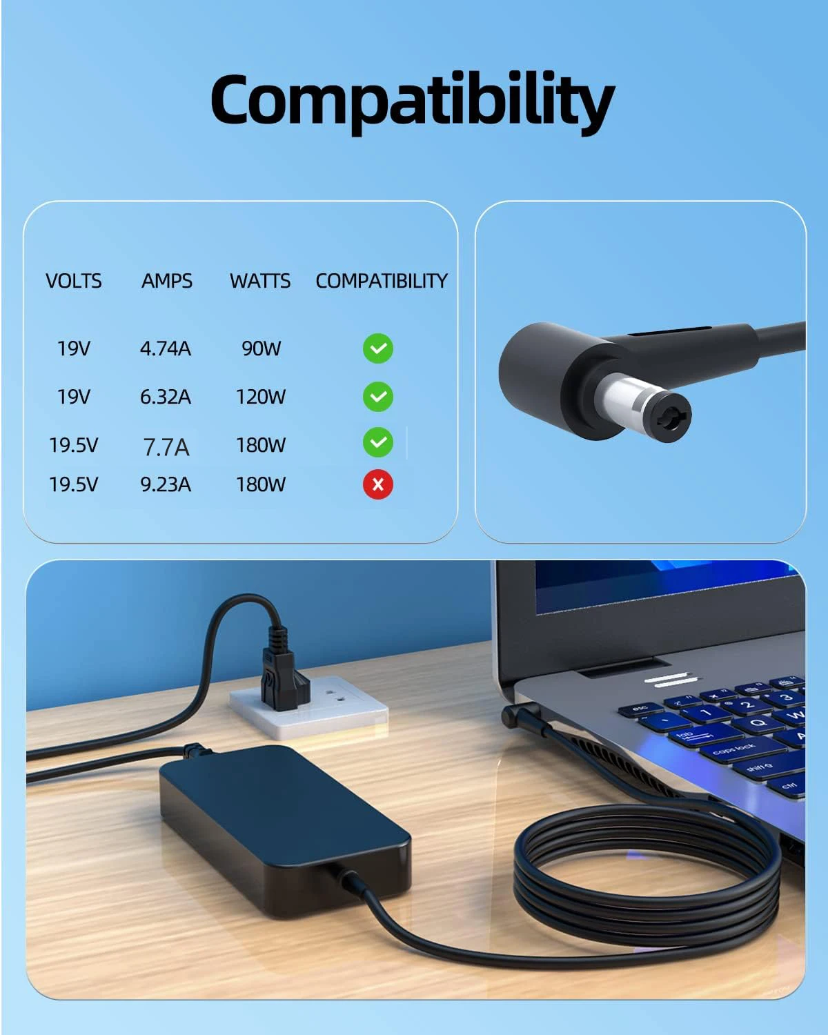 19.5V 7.7A 150W Laptop AC Adap - Laptop Accessories Shop ulasan dan harga