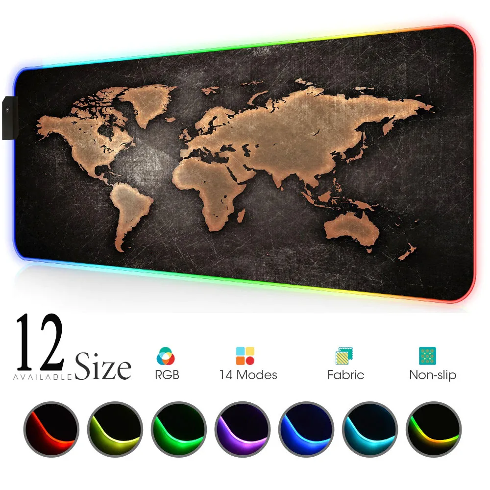 World Map Mouse Pad Gaming Mou - Laptop Accessories World ulasan dan harga