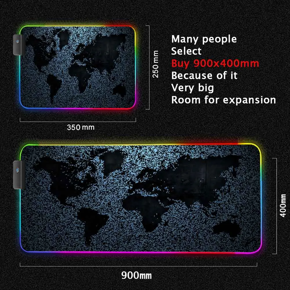 World Map Mouse Pad Gaming Mou - Laptop Accessories World ulasan dan harga