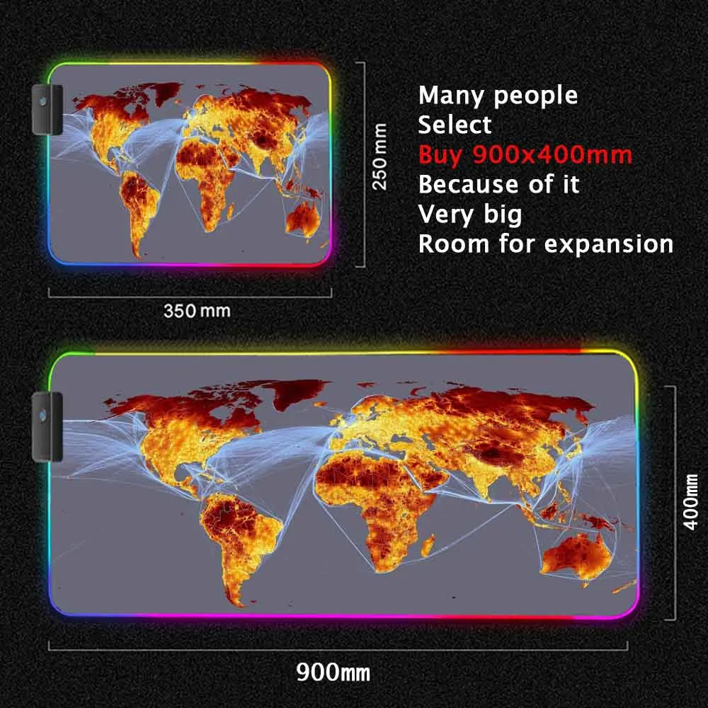 World Map Mouse Pad Gaming Mou - Laptop Accessories World ulasan dan harga