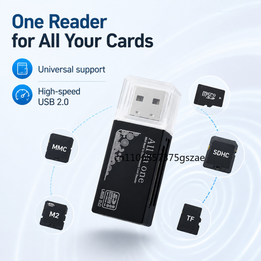 2 in 1 USB2.0 Card Reader Micr - Laptop Accessories World ulasan dan harga