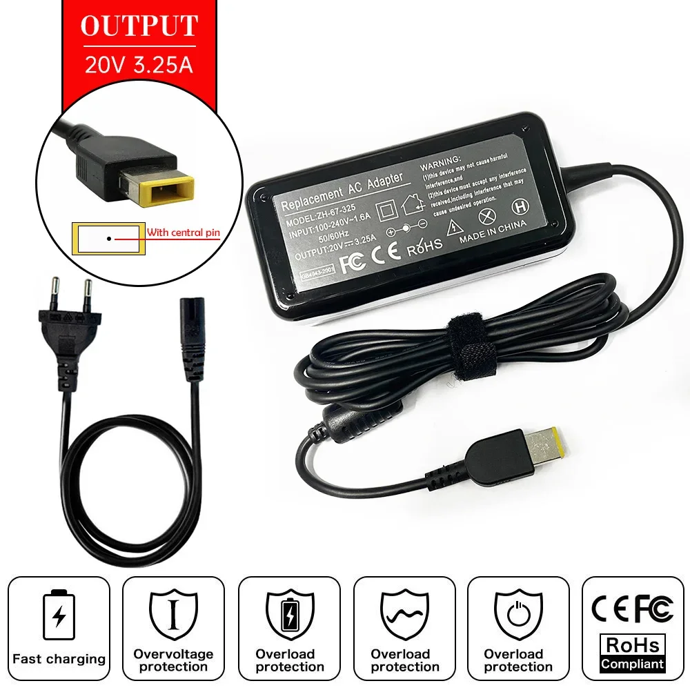 20V 3.25A Laptop AC Adapter Ch - Laptop Accessories Shop ulasan dan harga
