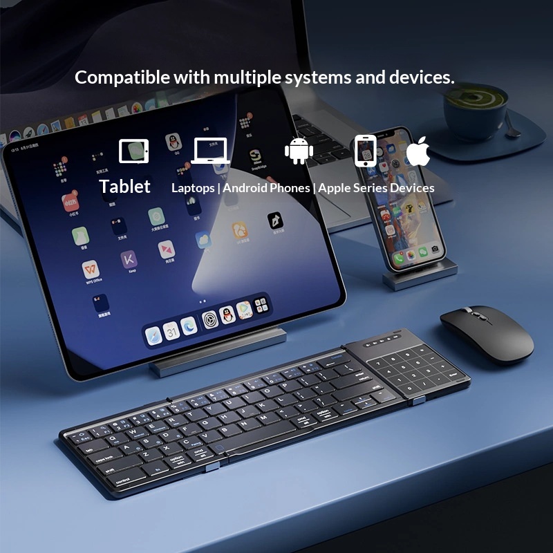 Mengzu Tri Fold Wireless Bluet - Laptop Extra Accessories ulasan dan harga