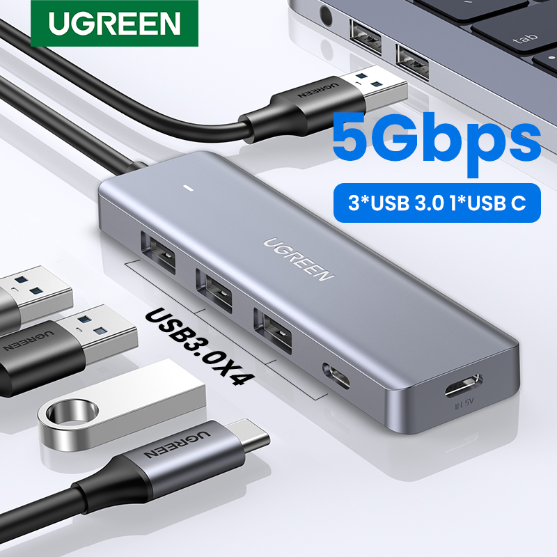 UGREEN USB HUB 4 Ports USB-A S - Xbox Laptop Accessories ulasan dan harga