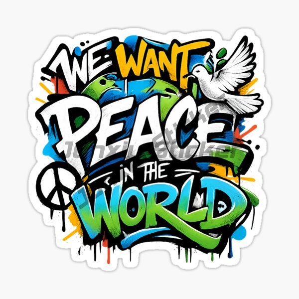 AN IDEA WORLD PEACE Sticker Mo - Laptop Accessories World ulasan dan harga